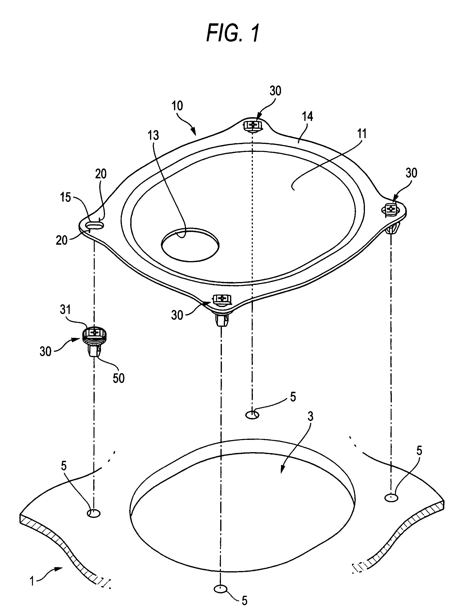 Parts attaching structure