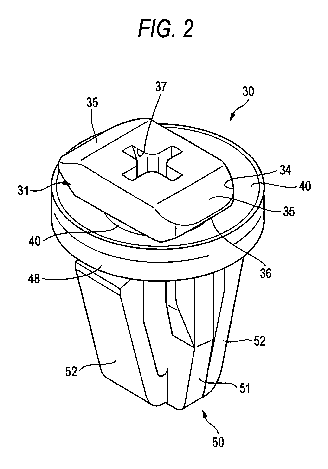 Parts attaching structure