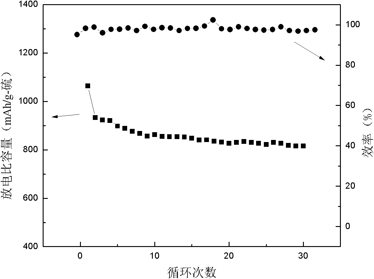 Positive pole piece of lithium-sulphur battery and preparation method thereof