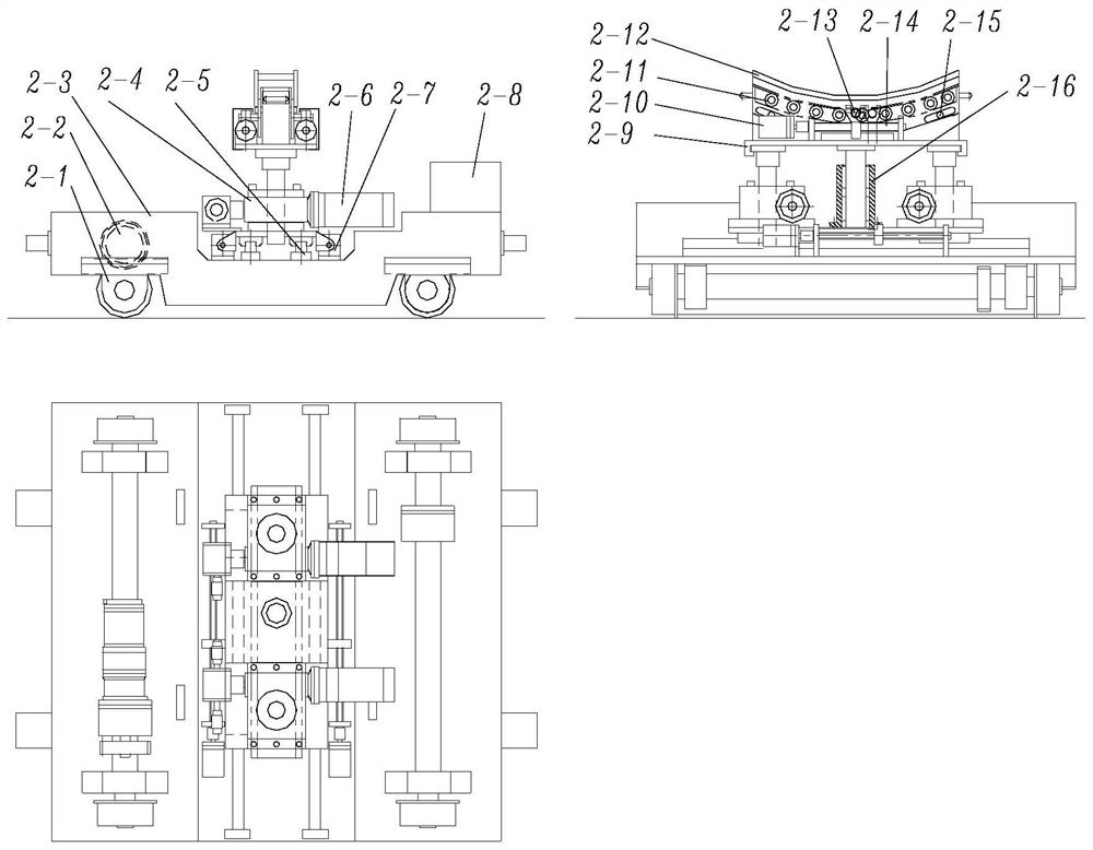 Large-sized cylinder high-precision multi-degree-of-freedom alignment device controlled by support vehicle group