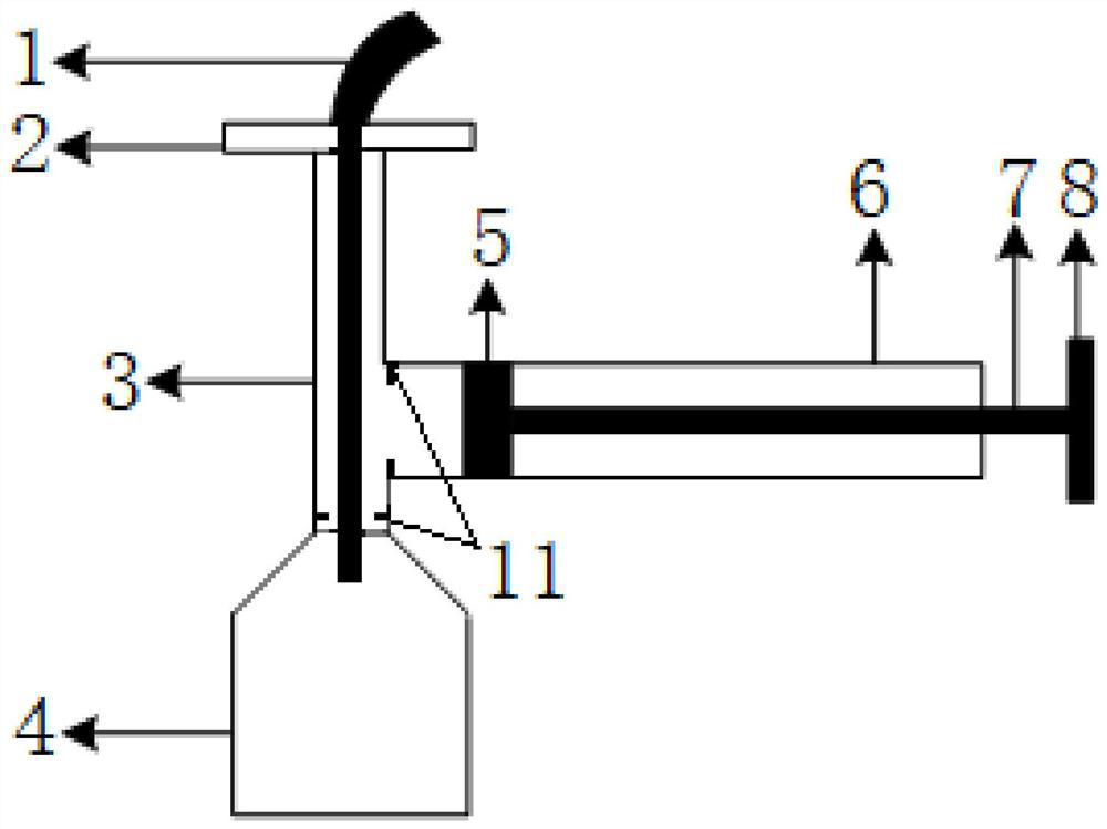 Sampling device for fan gearbox lubricating oil and use method of sampling device