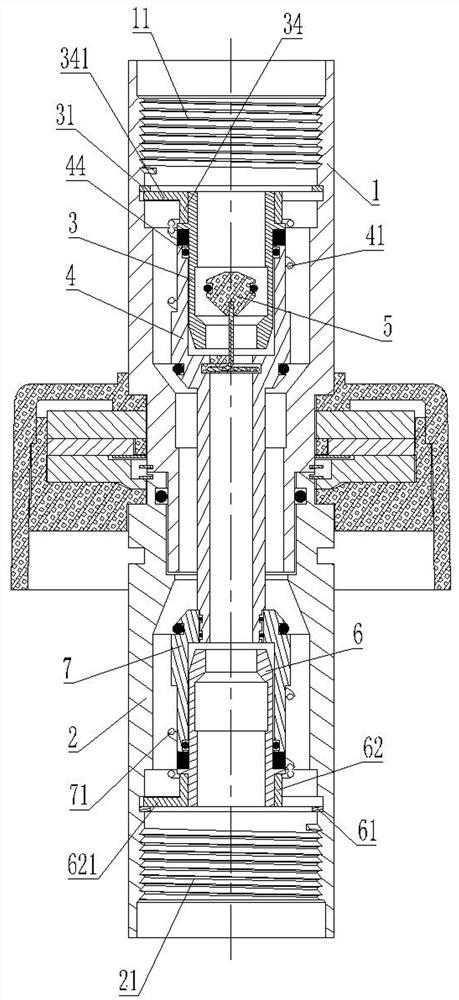 Oil gas recovery break-away valve