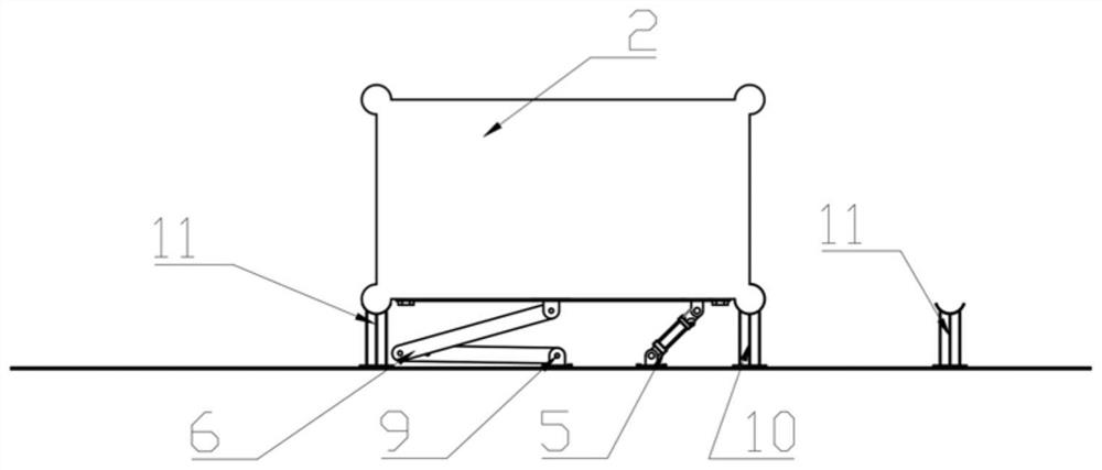 Transverse ice load loading device and method for ice collision of engineering structure