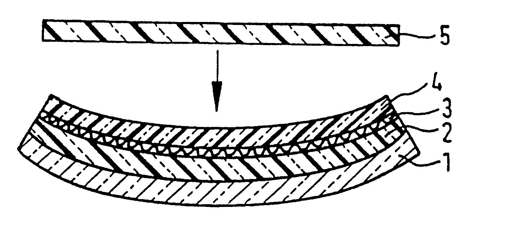 Process for producing a curved laminated safety glass sheet