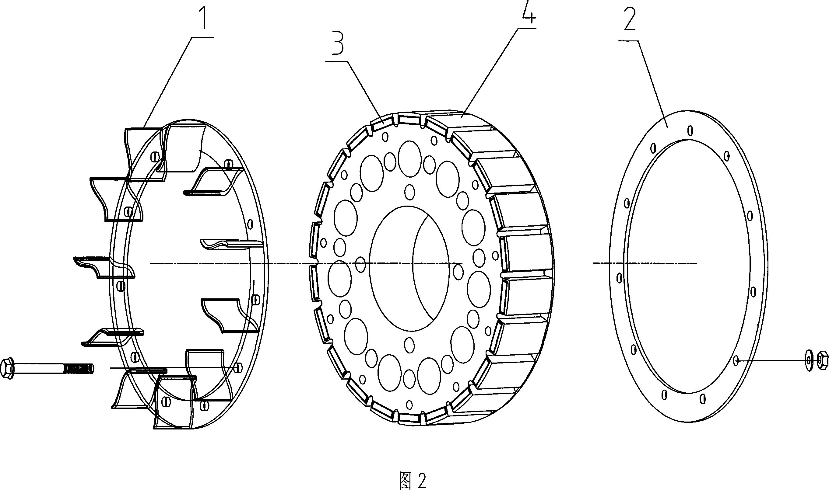 A cooling fan structure for permanent magnetic generator