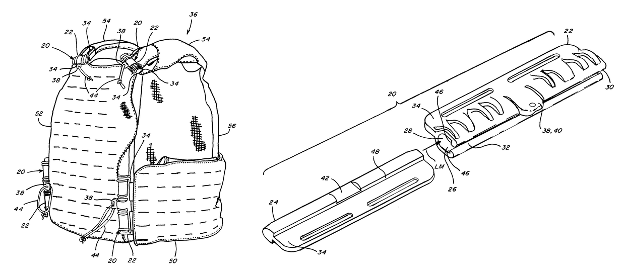 Garment assembly and release apparatus and method