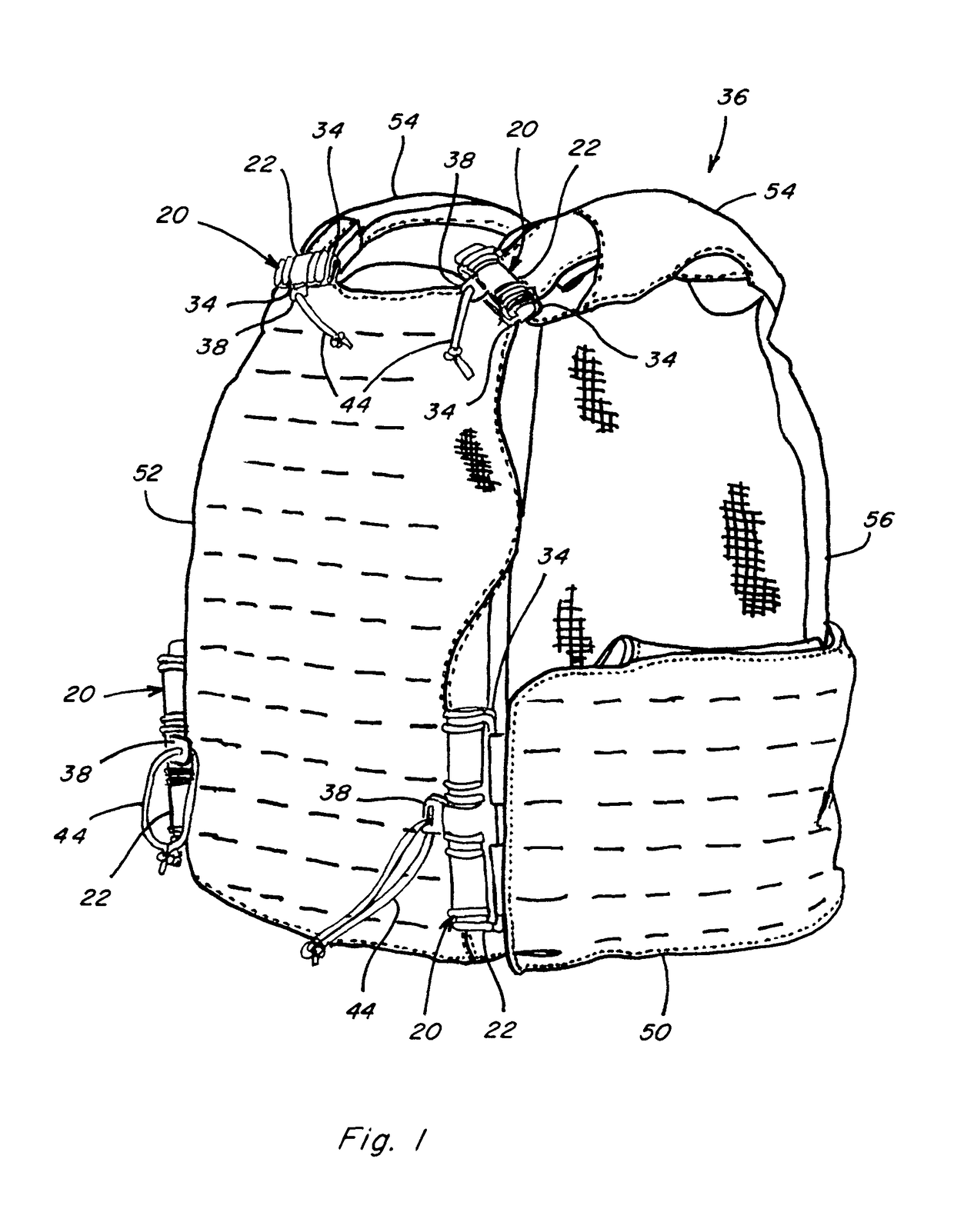 Garment assembly and release apparatus and method