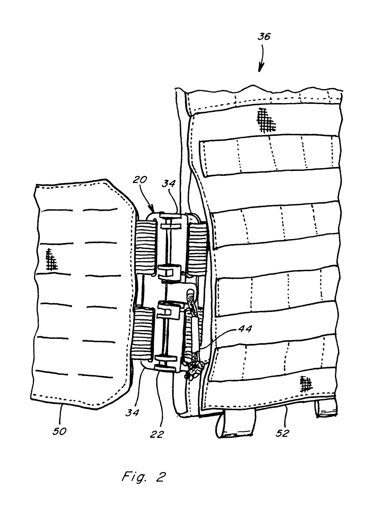 Garment assembly and release apparatus and method