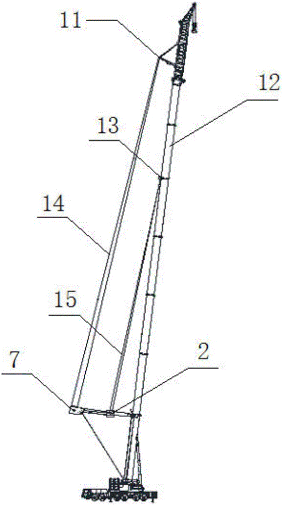 Multi-fulcrum hooking superlift device and crane