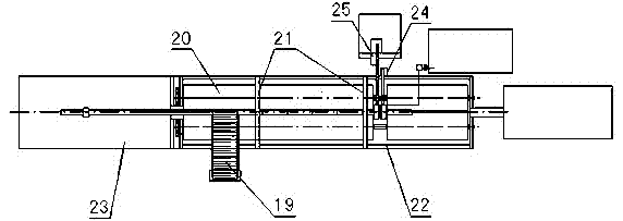 High-frequency automatic quenching machine for reverse gear shafts of transmission cases