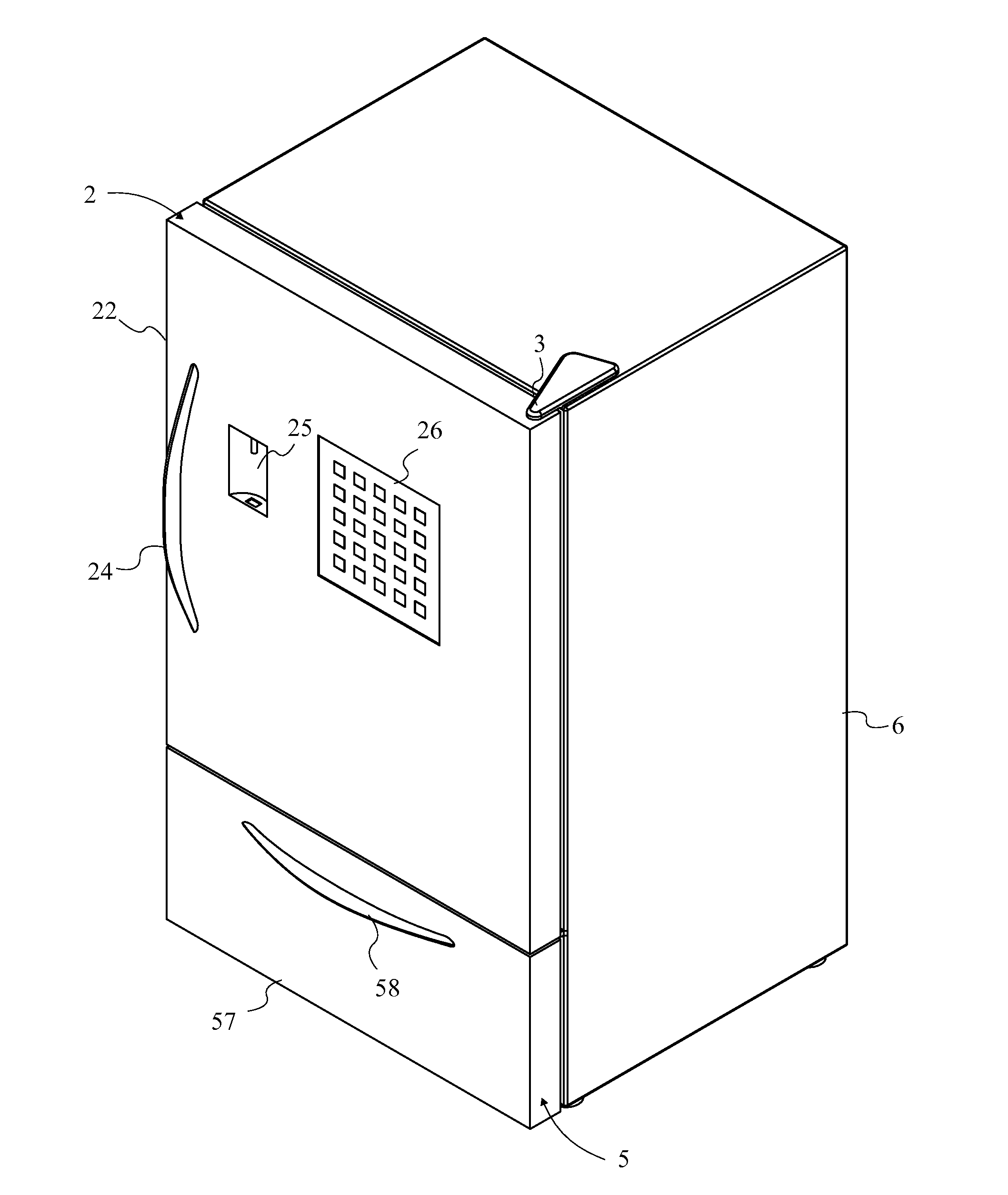 Refrigerator With Individualized Locking Drawers