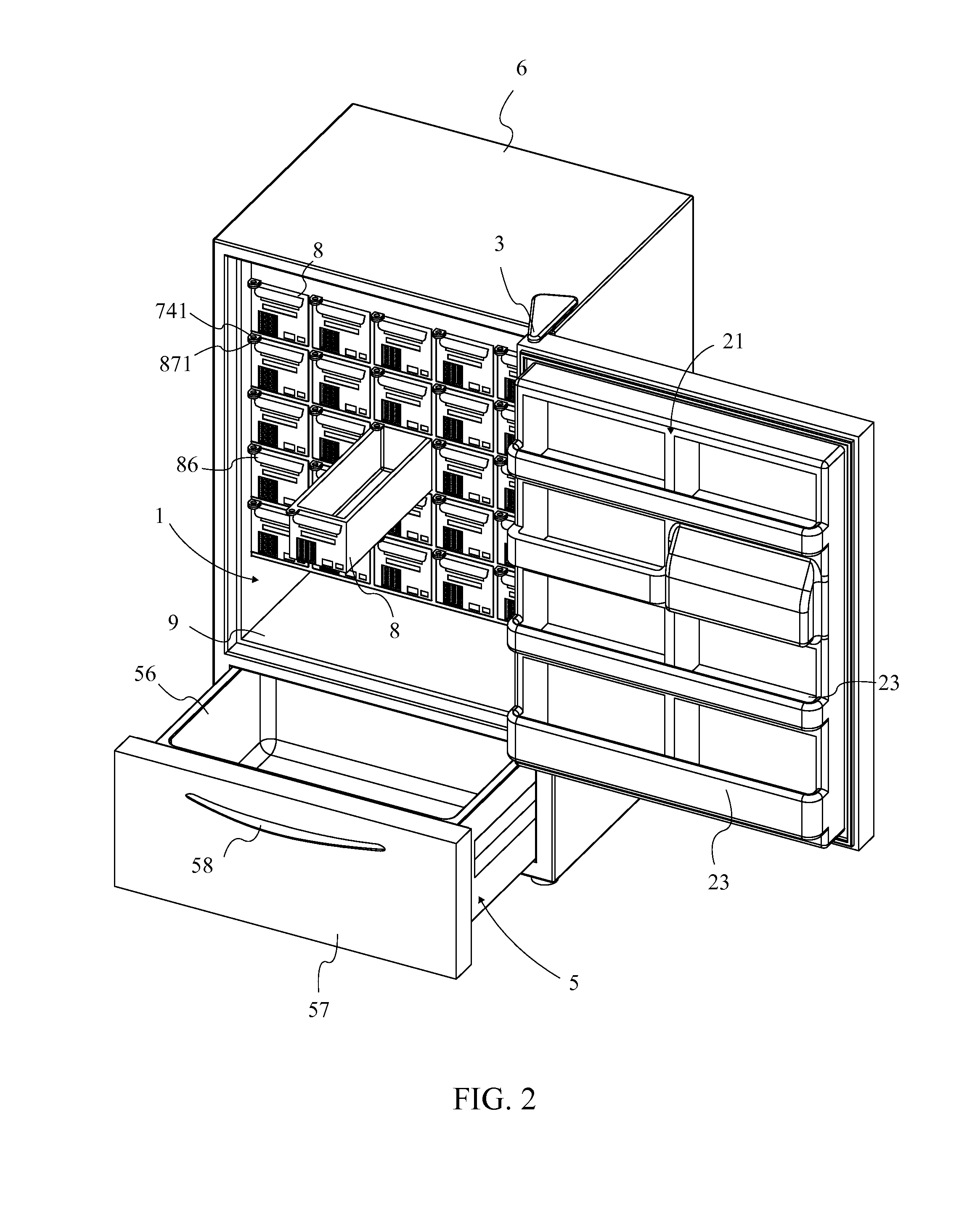 Refrigerator With Individualized Locking Drawers