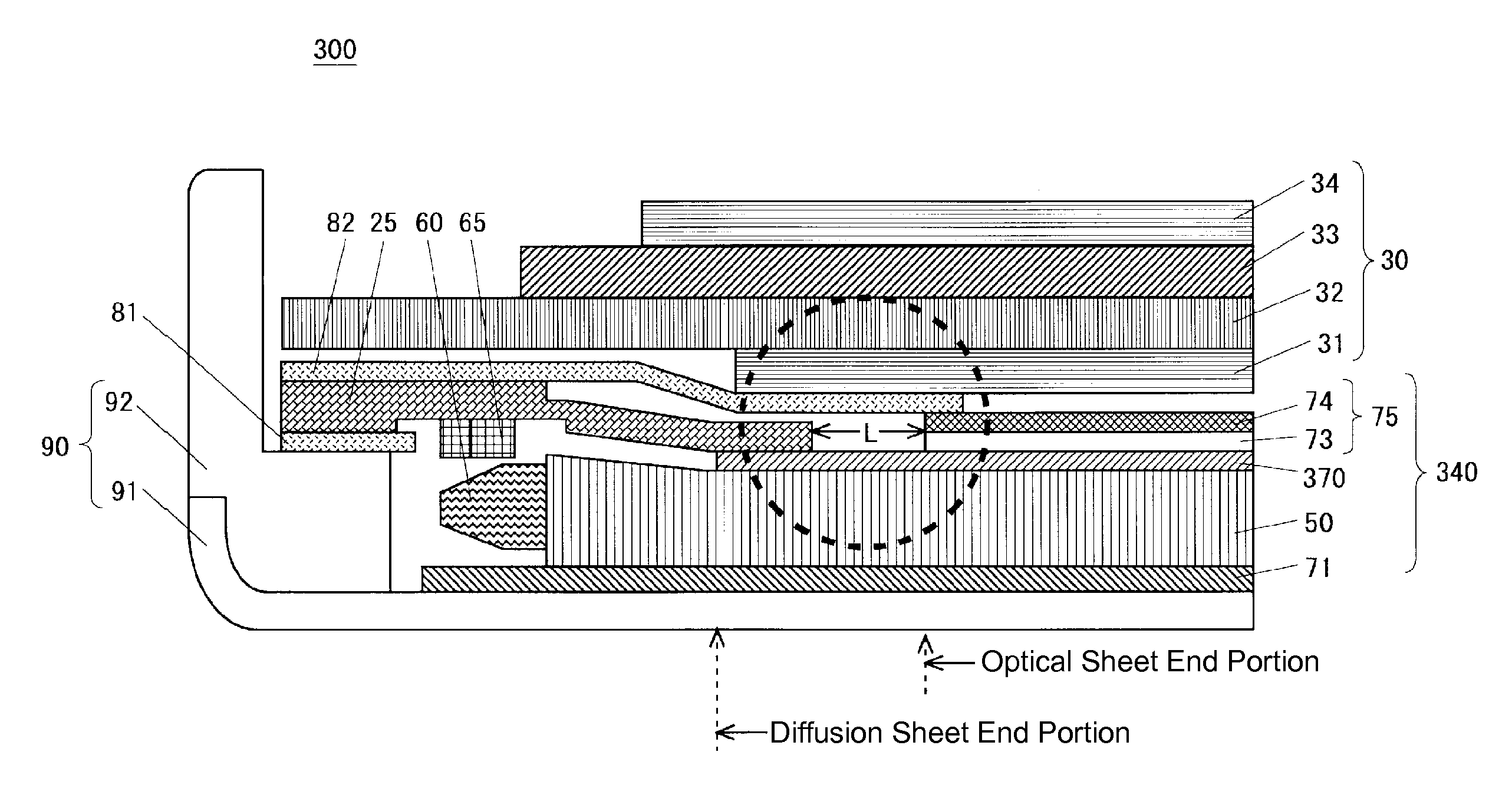 Illuminating device and display device provided with same