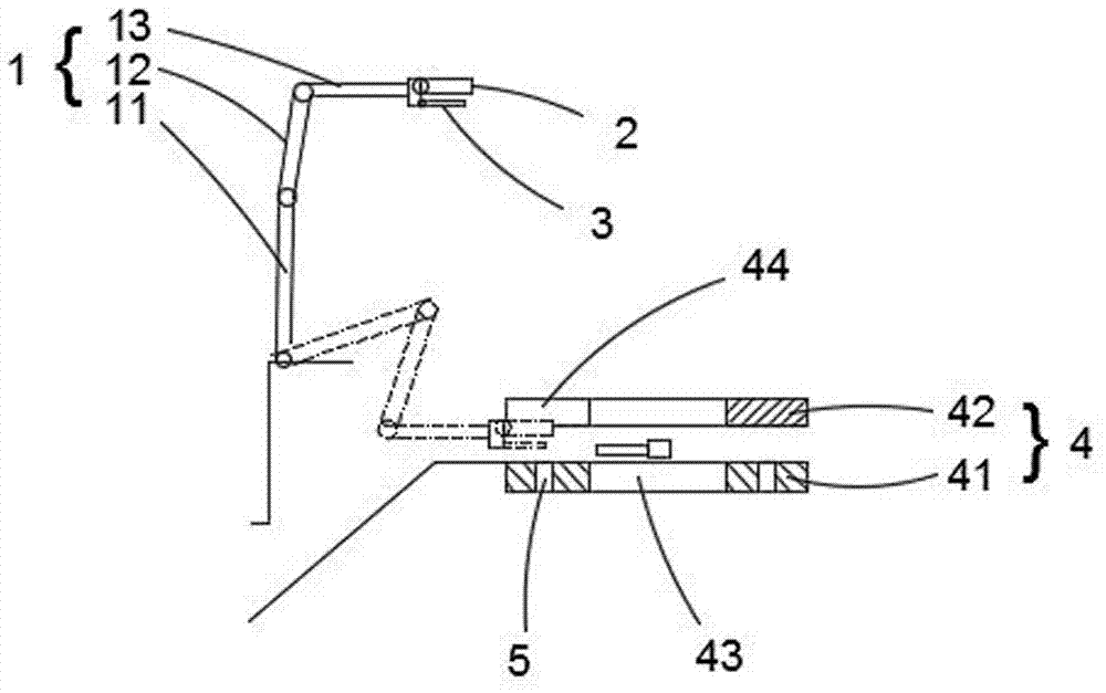 Fruit cluster picking device for high-stem crops