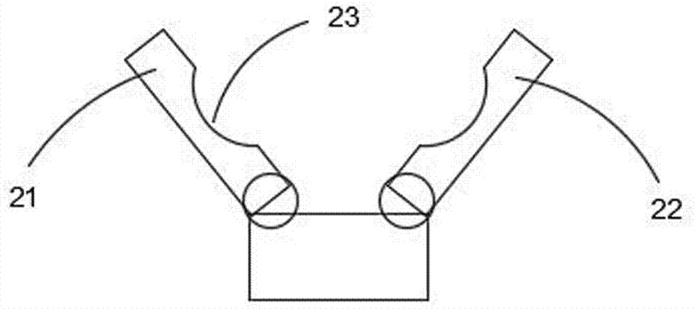 Fruit cluster picking device for high-stem crops