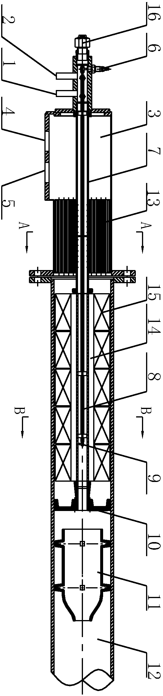 Regeneration type radiant tube gas combustor for medium-low-heat-value fuel gas