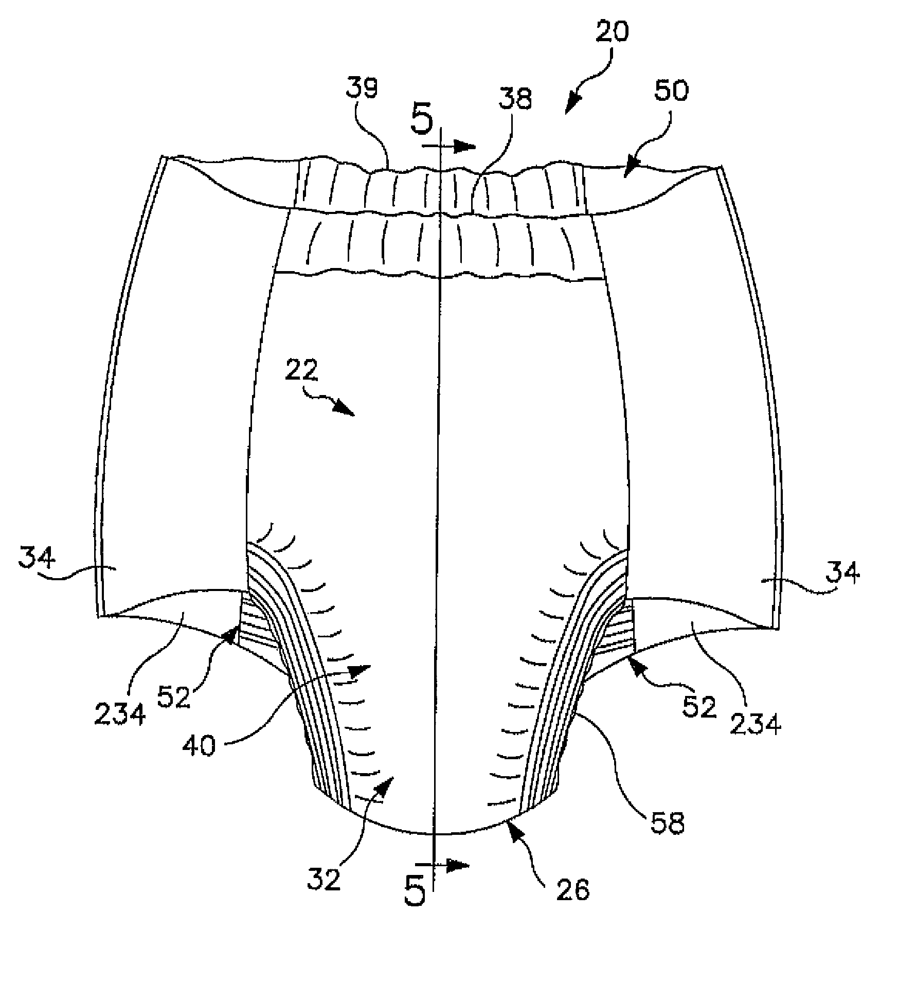 Garment-like absorbent article