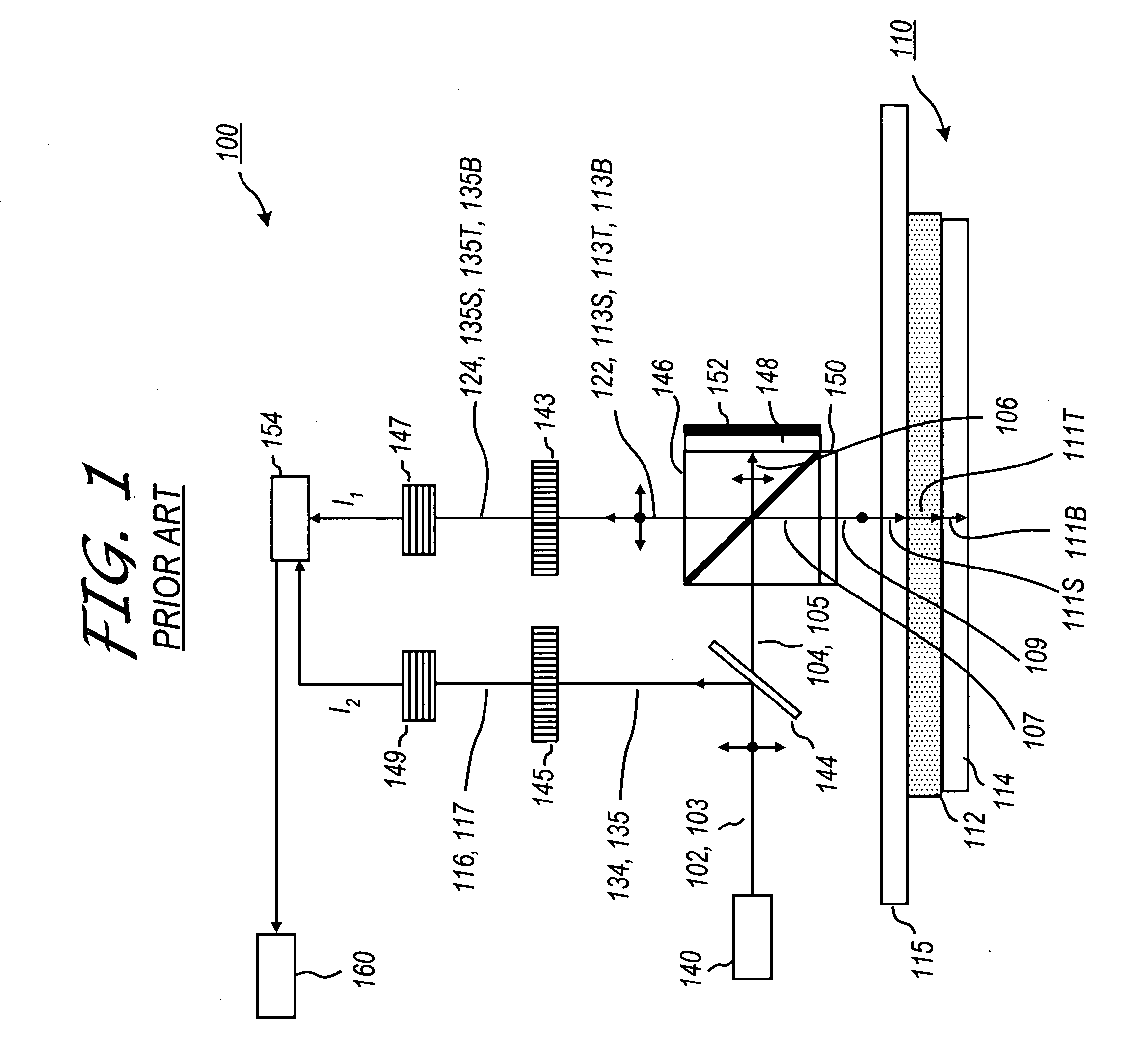 Self referencing heterodyne reflectometer and method for implementing