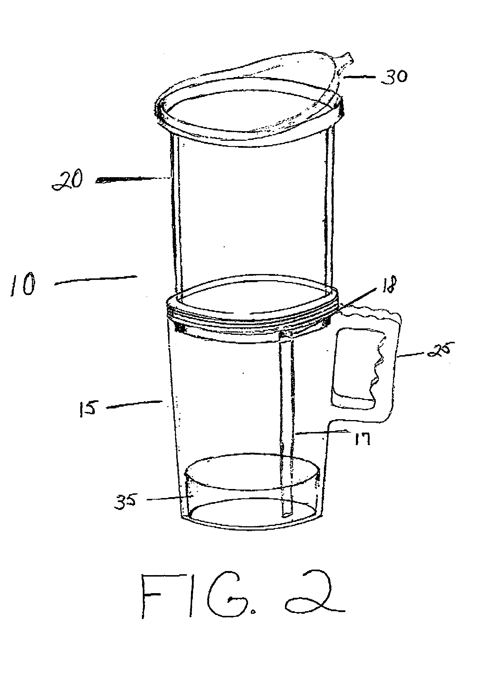 Extendable drinking utensil (herein referred to as "this invention" or "hyper space mug")