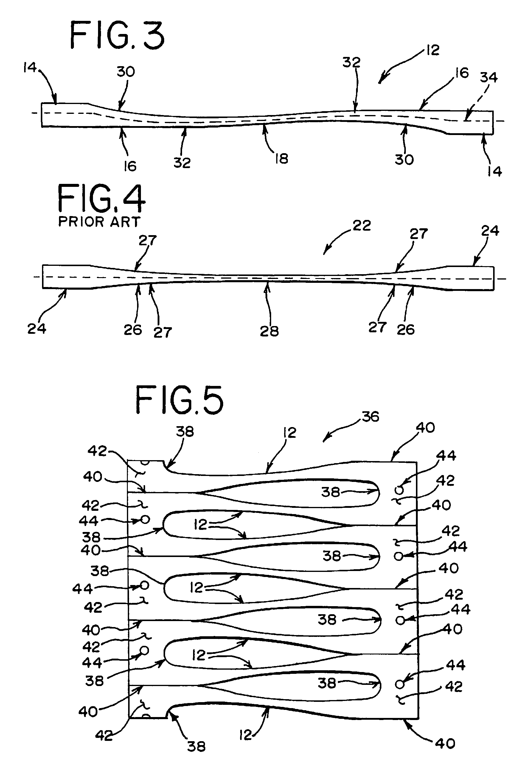 Intraluminal device with unsymmetric tapered beams