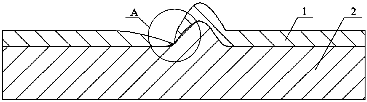 Flaw detecting method for stainless steel/carbon steel composite material