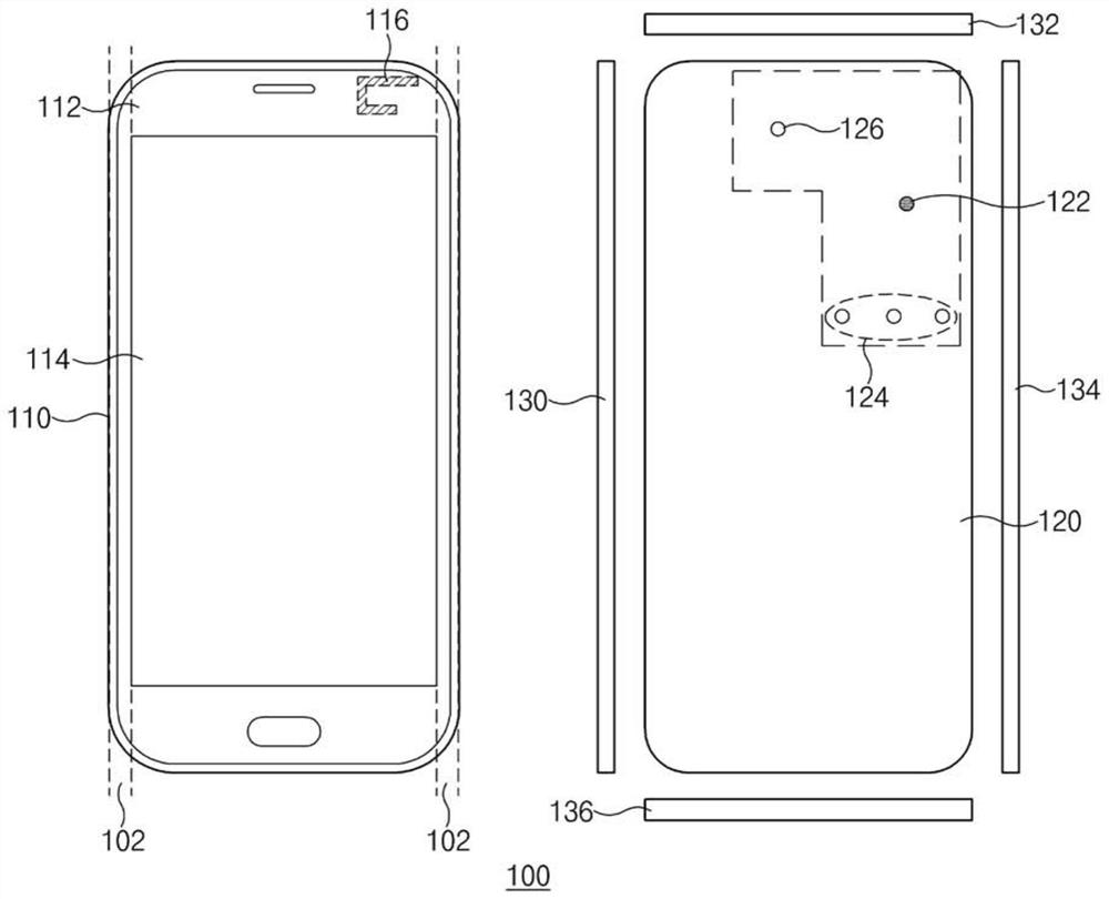 Electronic equipment including antennas using conductive material in the housing of the electronic equipment