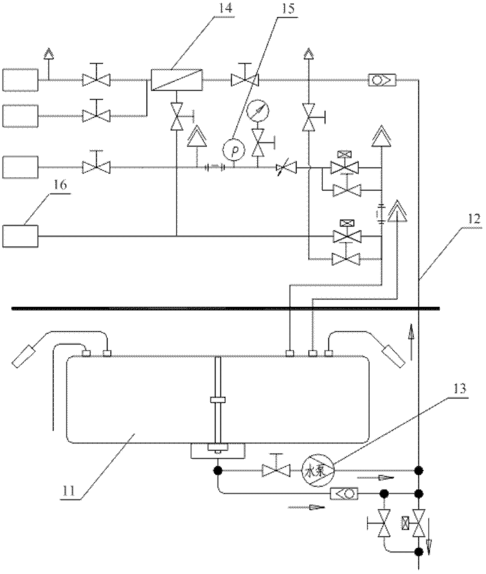 Water supply system of railway vehicle