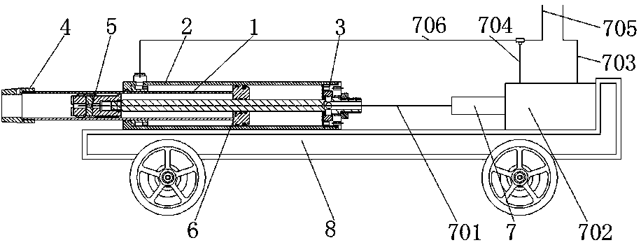 Broaching reaming vehicle