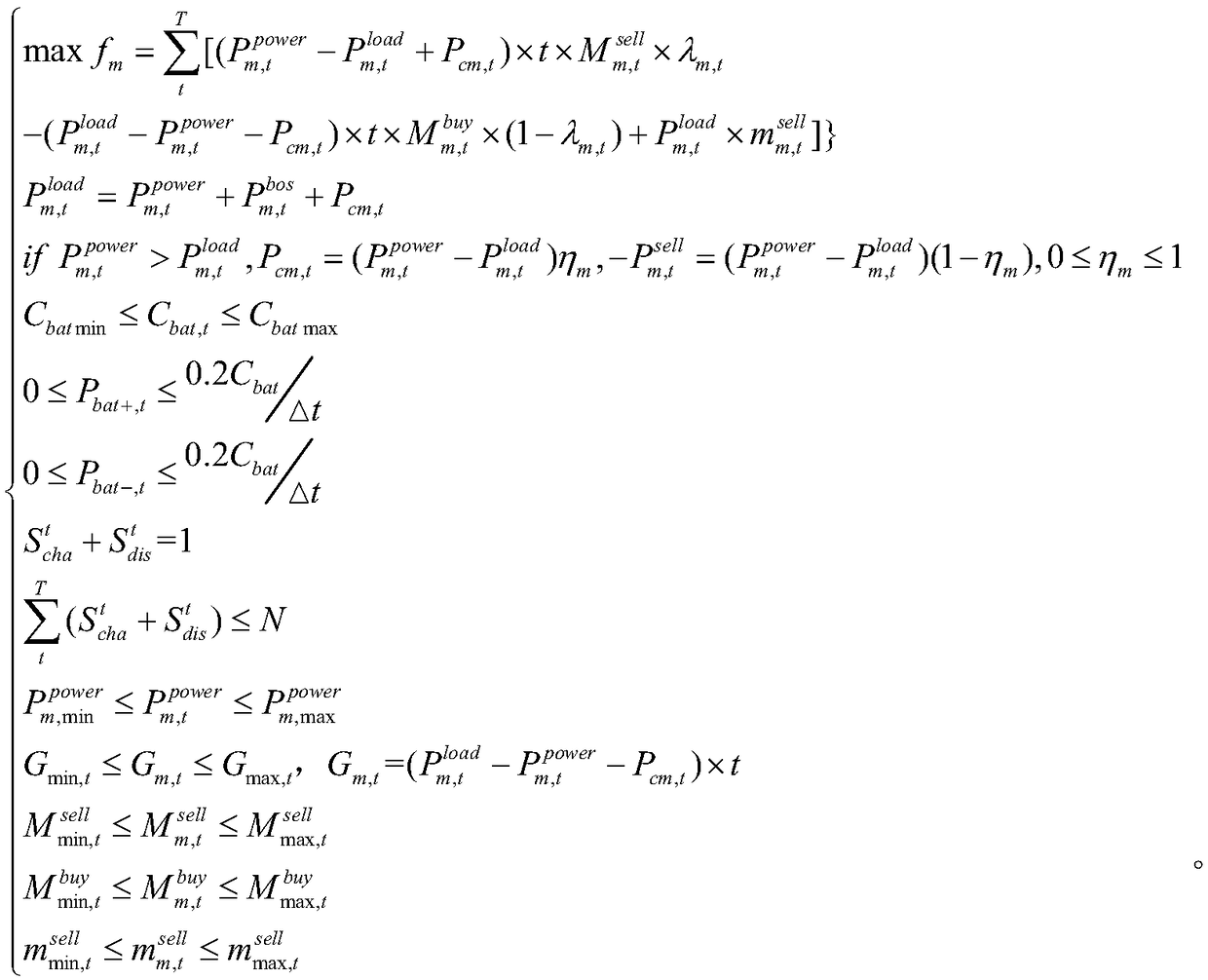 Micro-grid economic optimization trading method based on cloud energy storage in electric power market environment