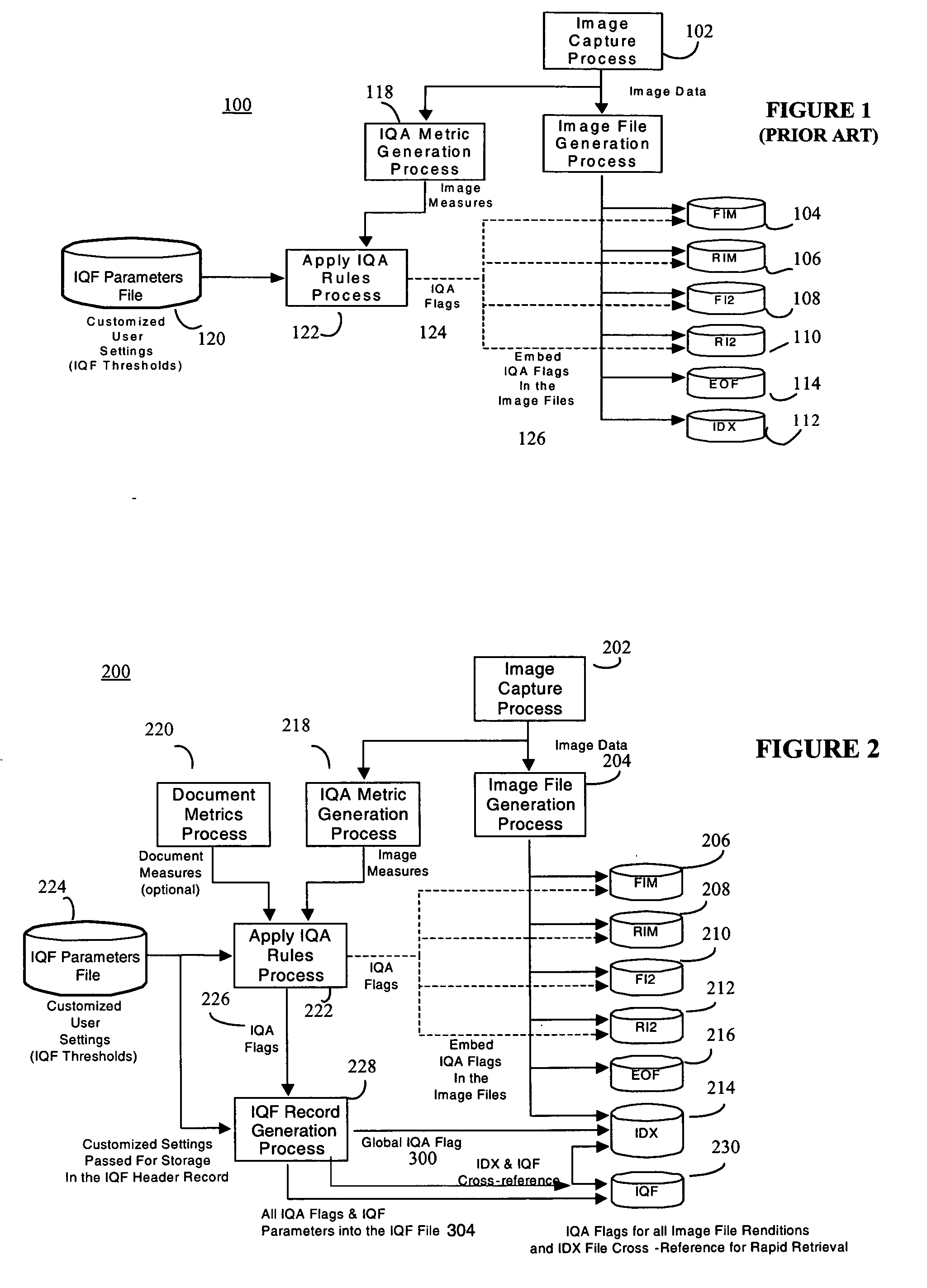 Image file arrangement for use with an improved image quality assurance system