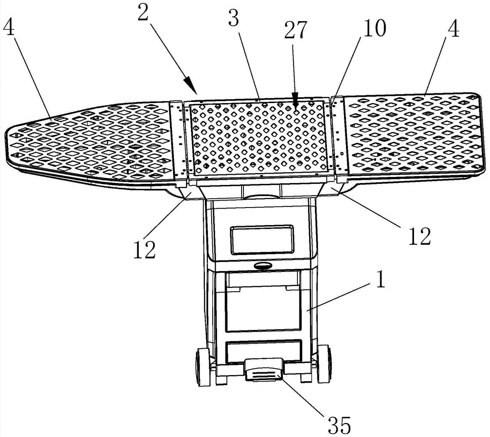 A foldable ironing machine