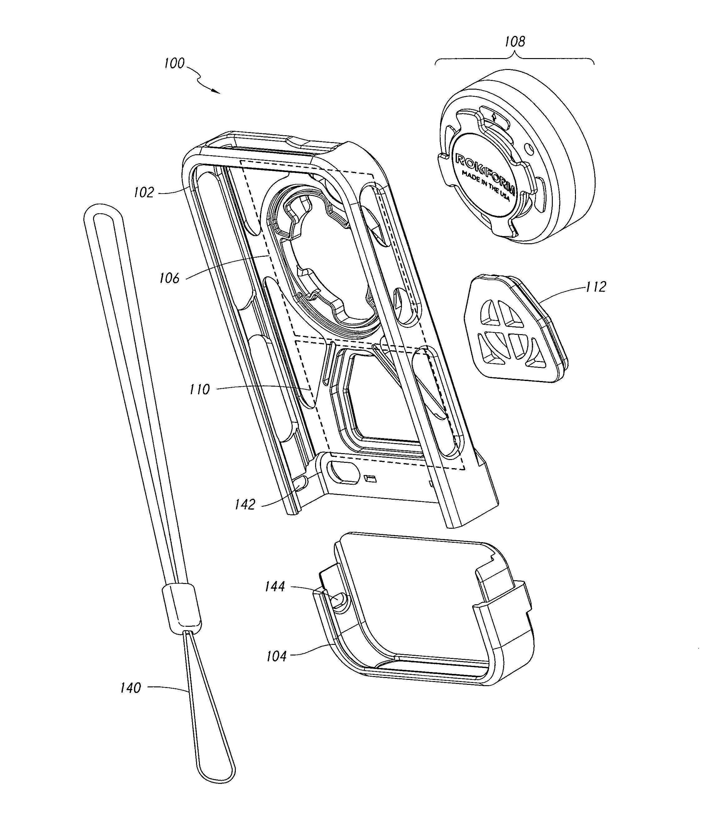 Case and mount system for handheld electronic device