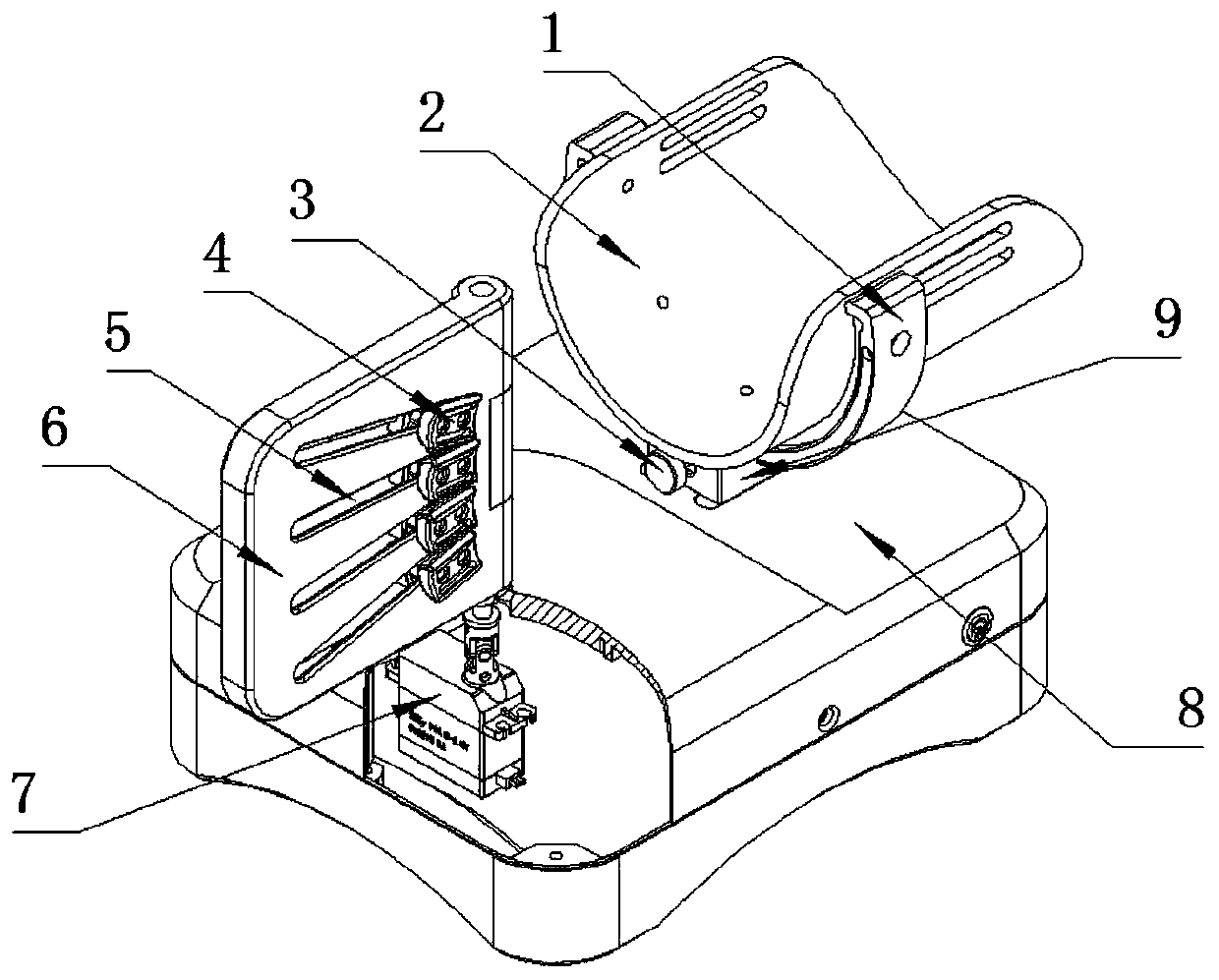 Brain-controlled finger stretching rehabilitation training instrument