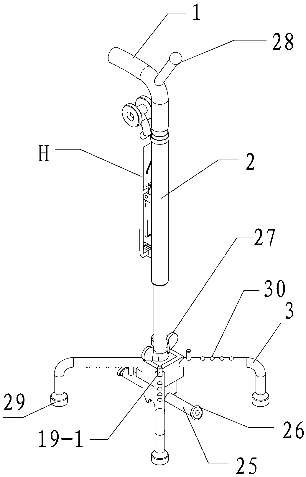 Anti-falling assisting and walking aiding crutch