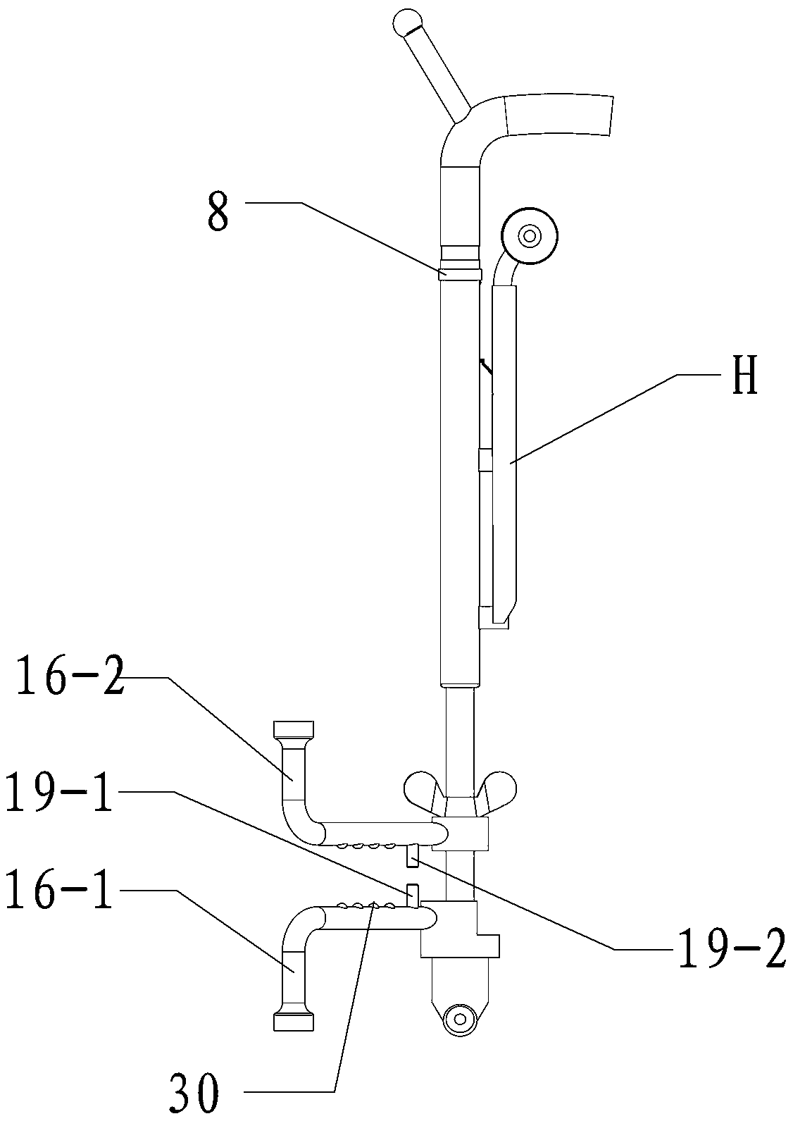 Anti-falling assisting and walking aiding crutch