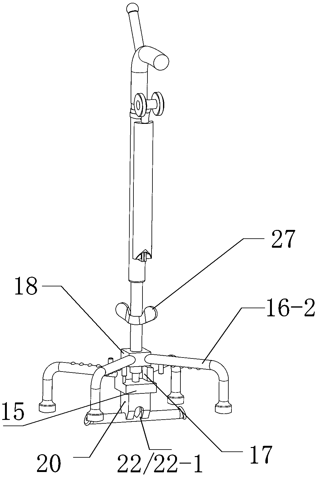 Anti-falling assisting and walking aiding crutch