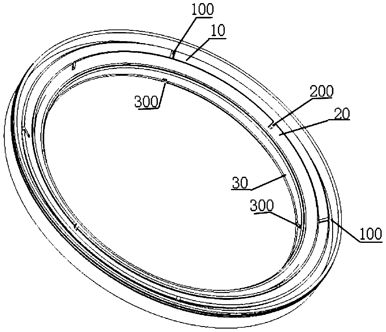 Bearing and sealing device