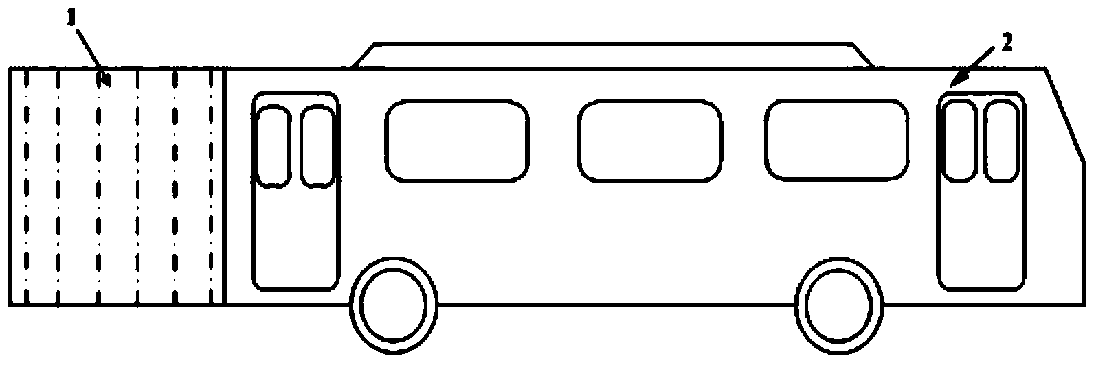 Public traffic vehicle with logistics transportation function and logistics transportation system of public traffic vehicle with logistics transportation function