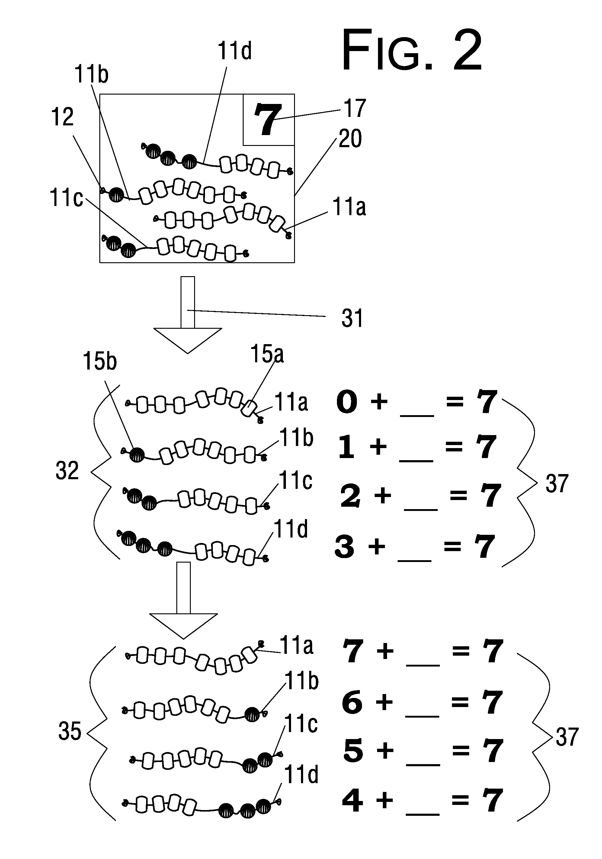 String math manipulative system and method