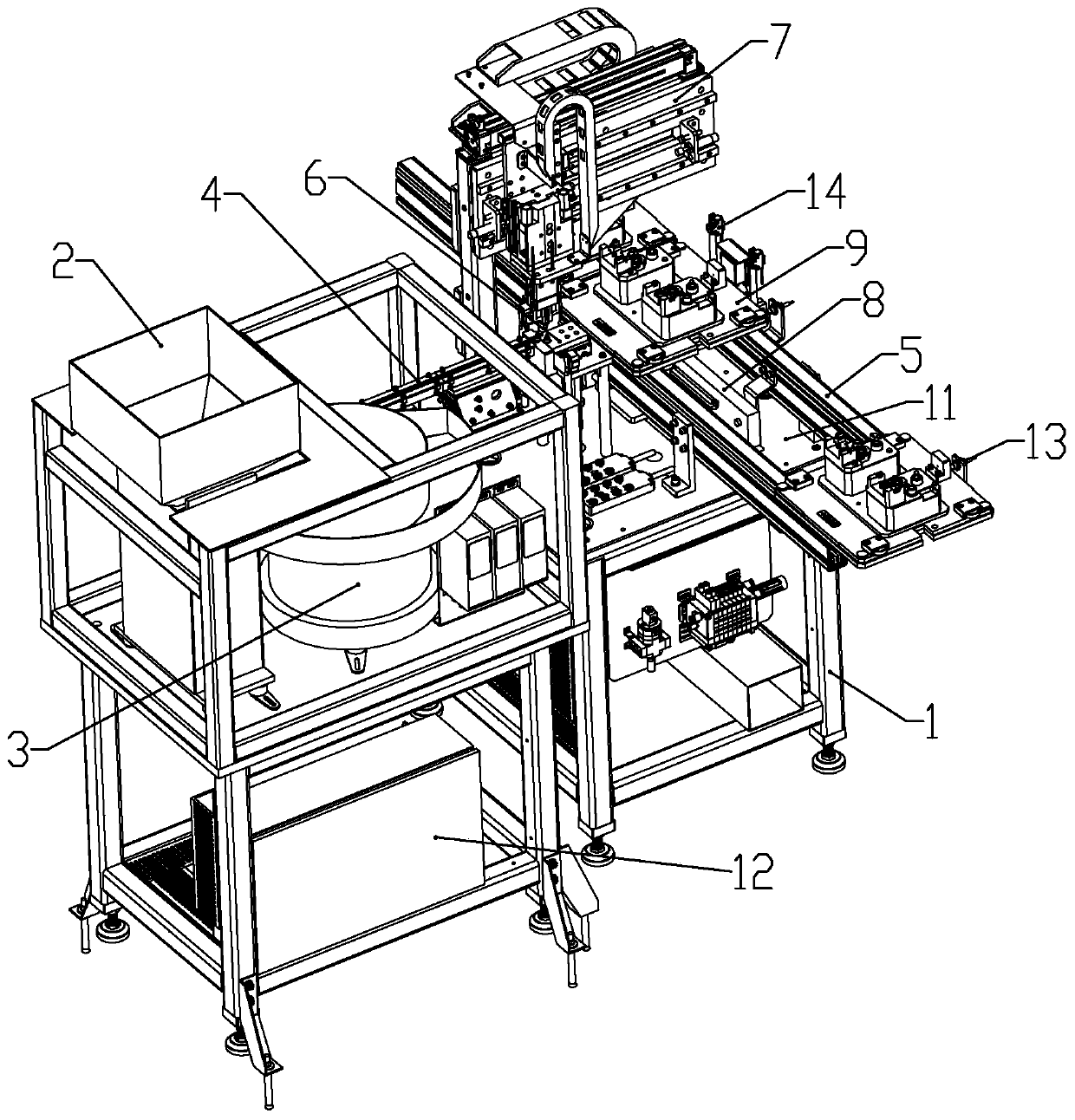 Automatic feeding equipment for symmetrical positions of paired workpieces