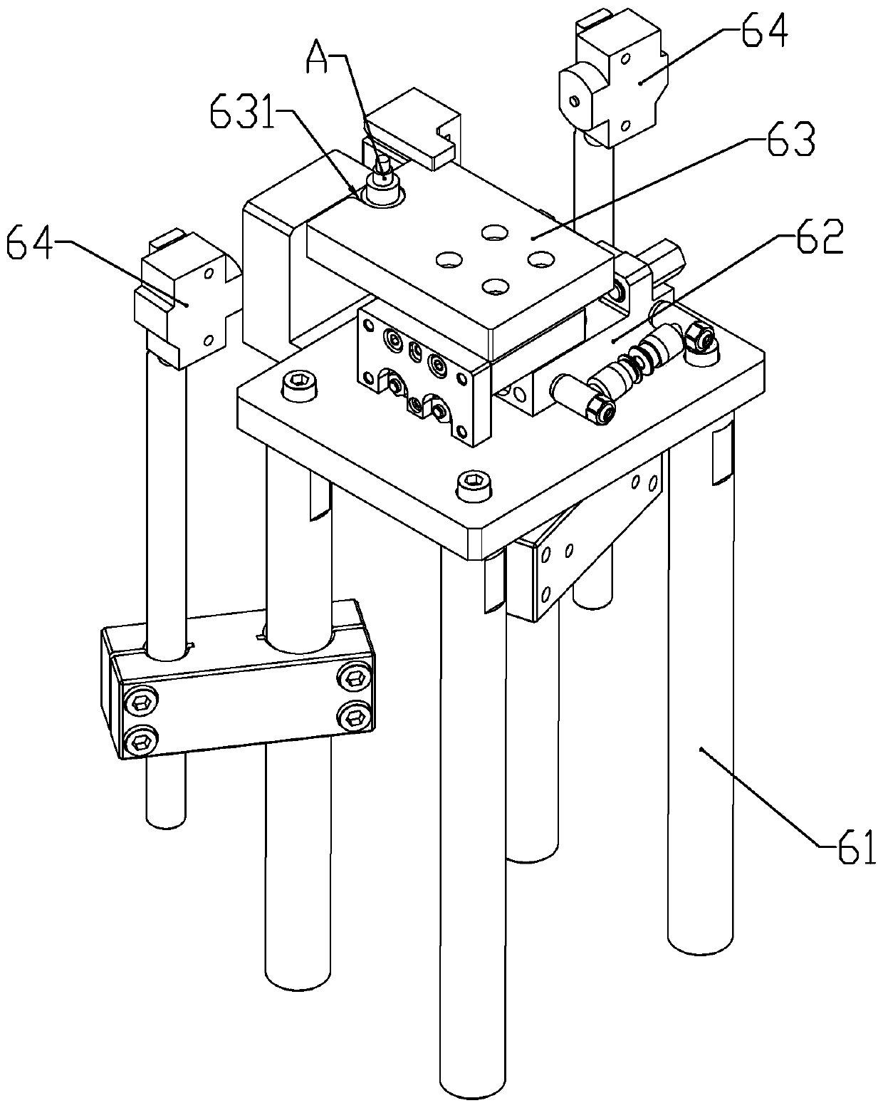 Automatic feeding equipment for symmetrical positions of paired workpieces