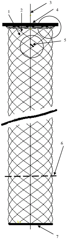 A resin-based composite material dust removal bag cage