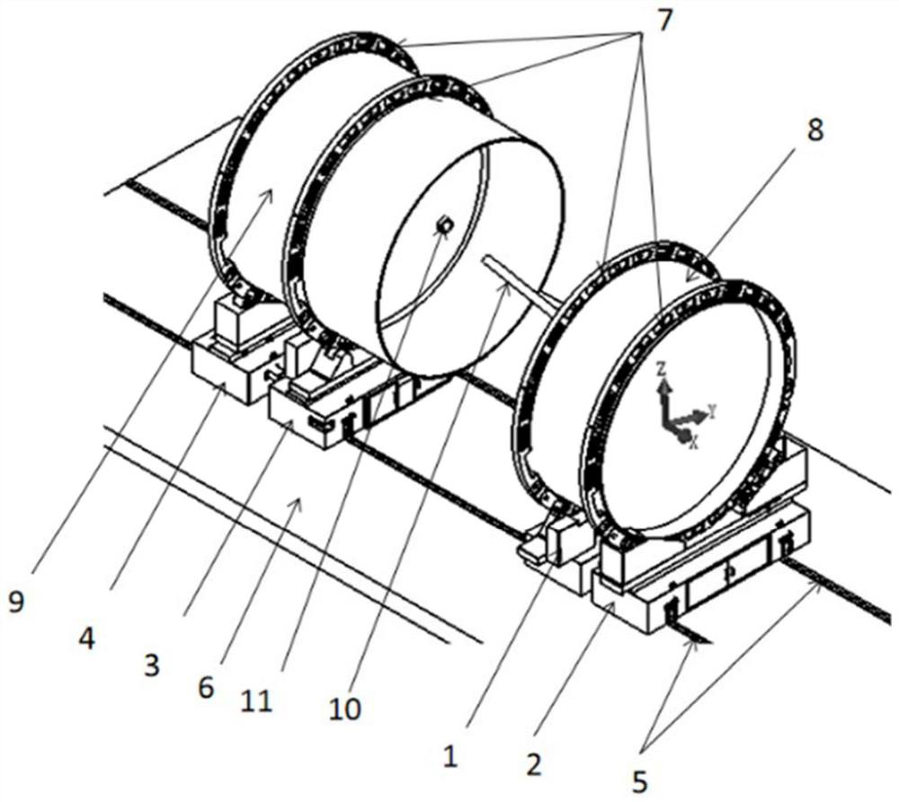 Automatic abut-jointing system and method for large-scale cylinder body with inclined guide rod based on vision guidance