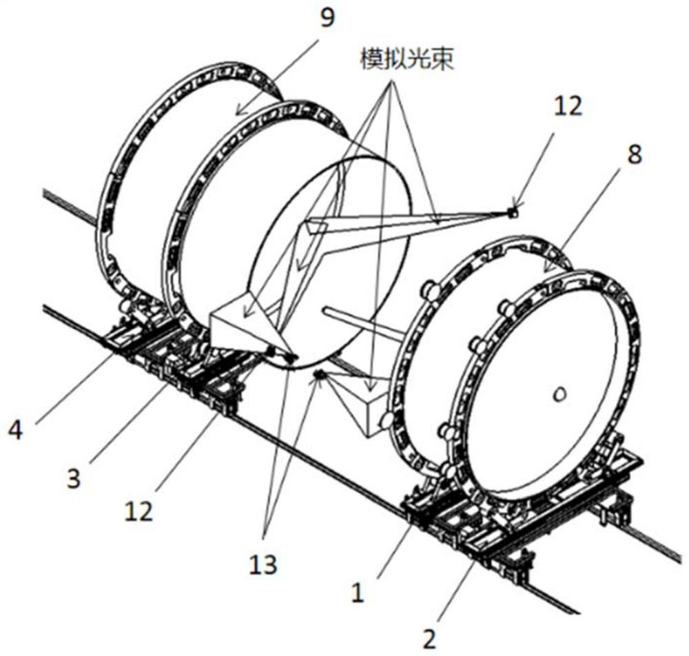 Automatic abut-jointing system and method for large-scale cylinder body with inclined guide rod based on vision guidance