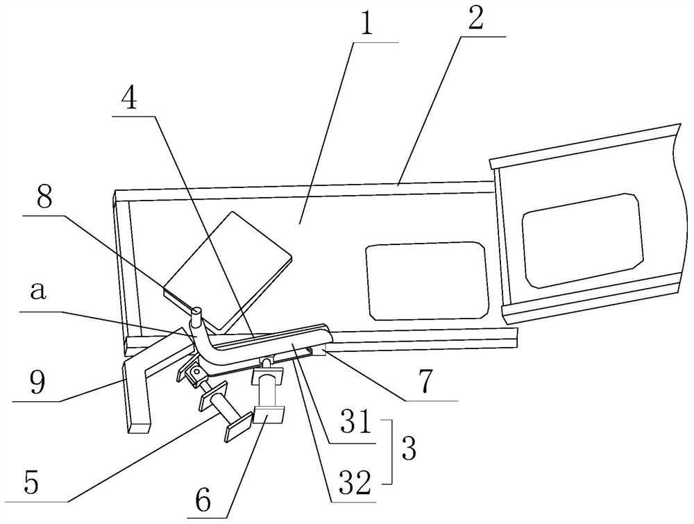 A conveying device for truss loading