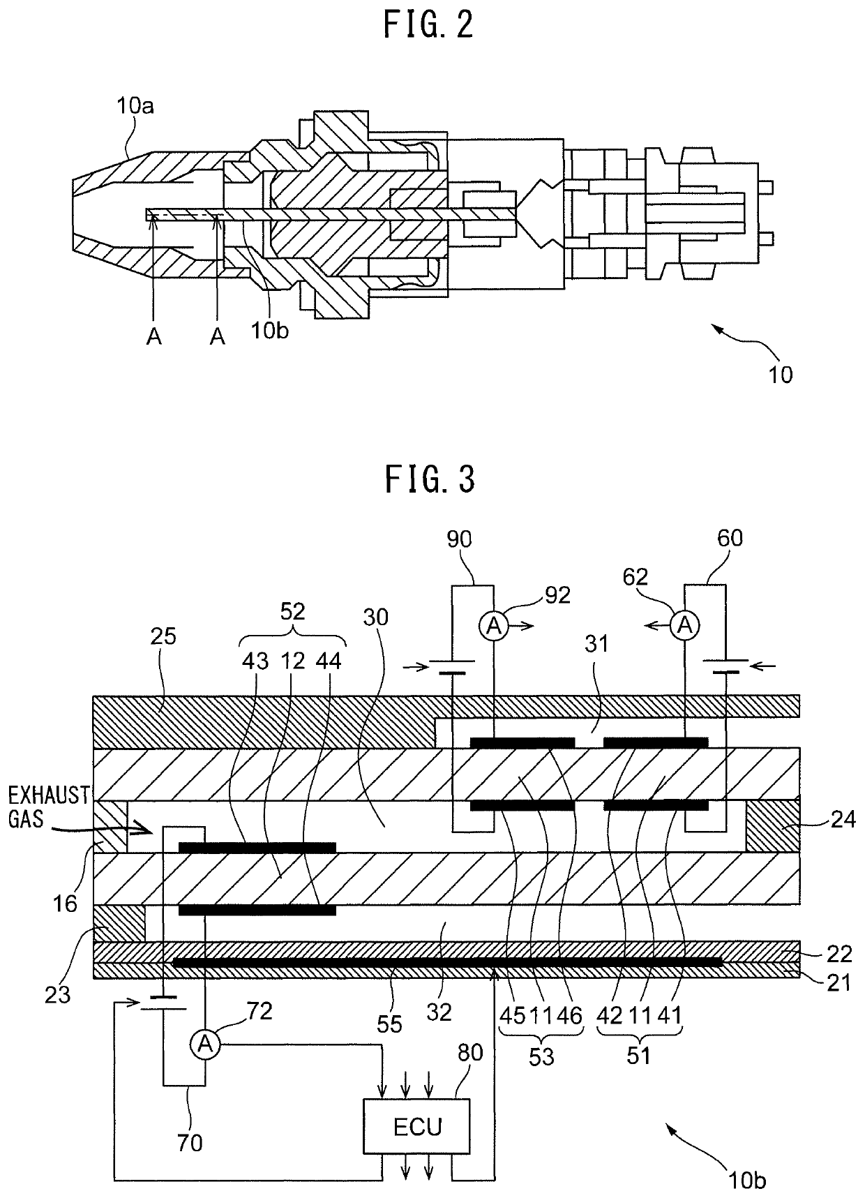 Control device of nitrogen oxide sensor