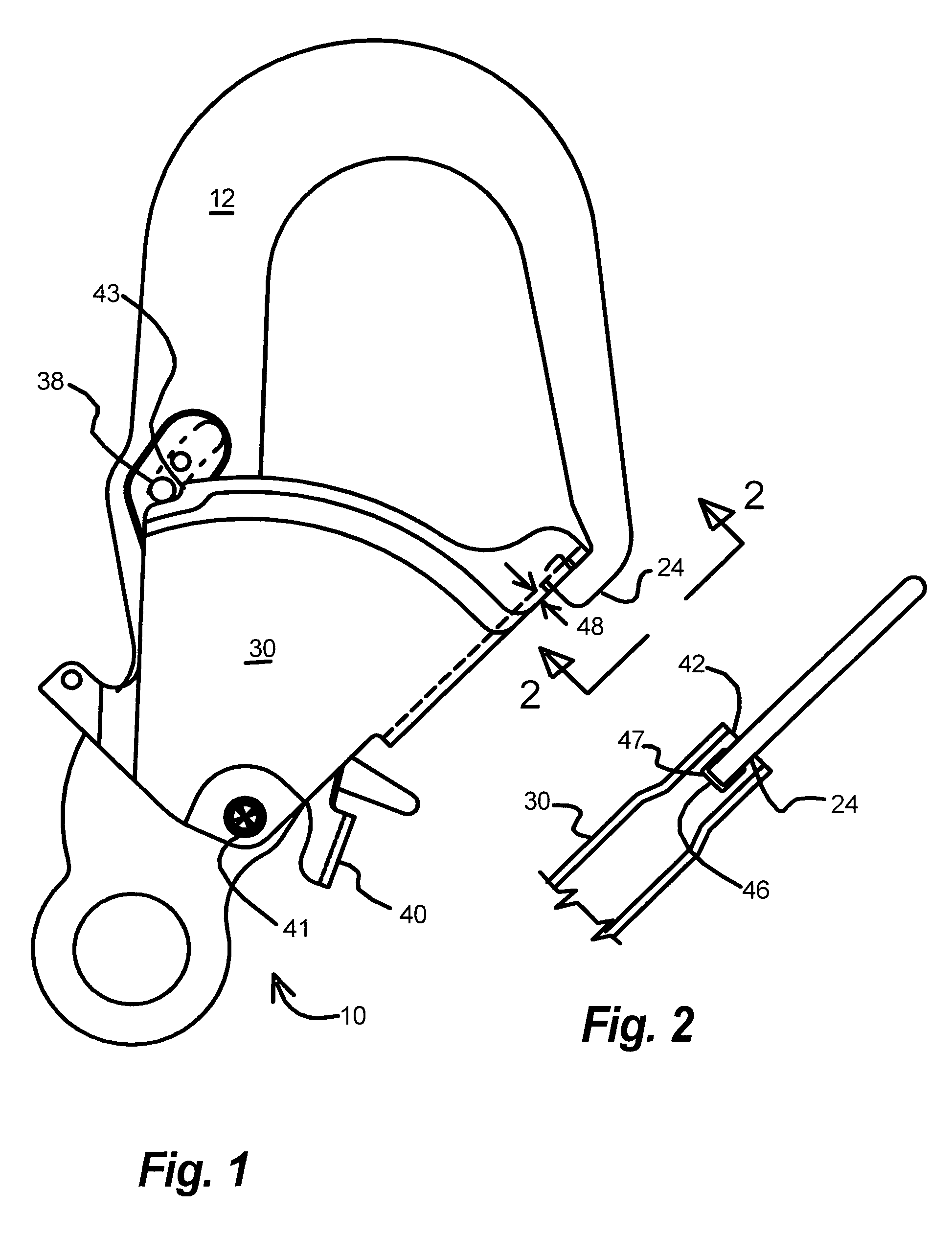 Snap hook with interlocking gate