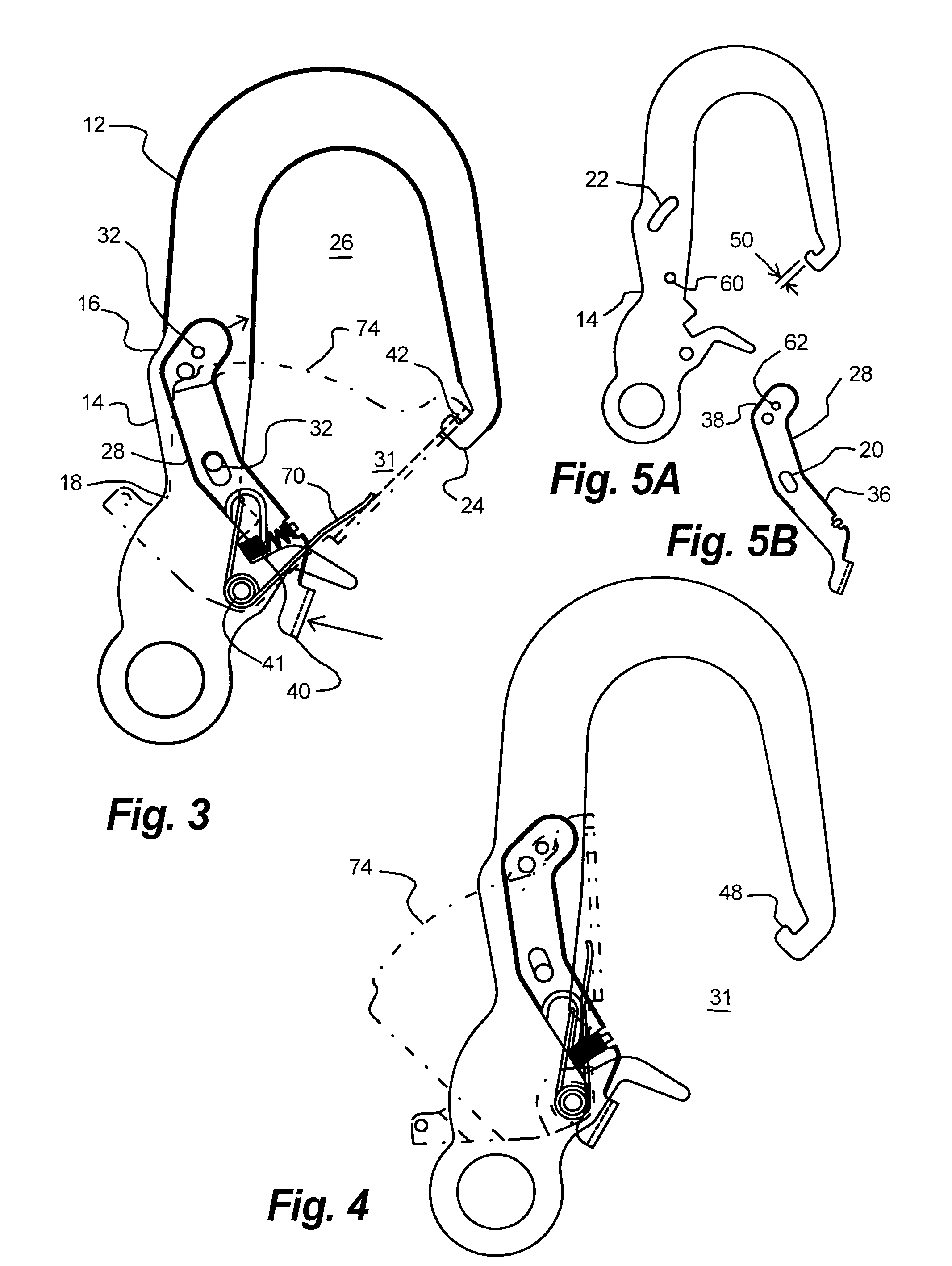 Snap hook with interlocking gate