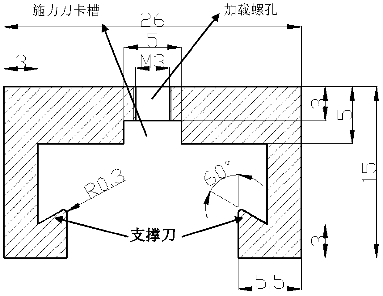 Loading method and device for measuring micromechanical property of material under action of stress