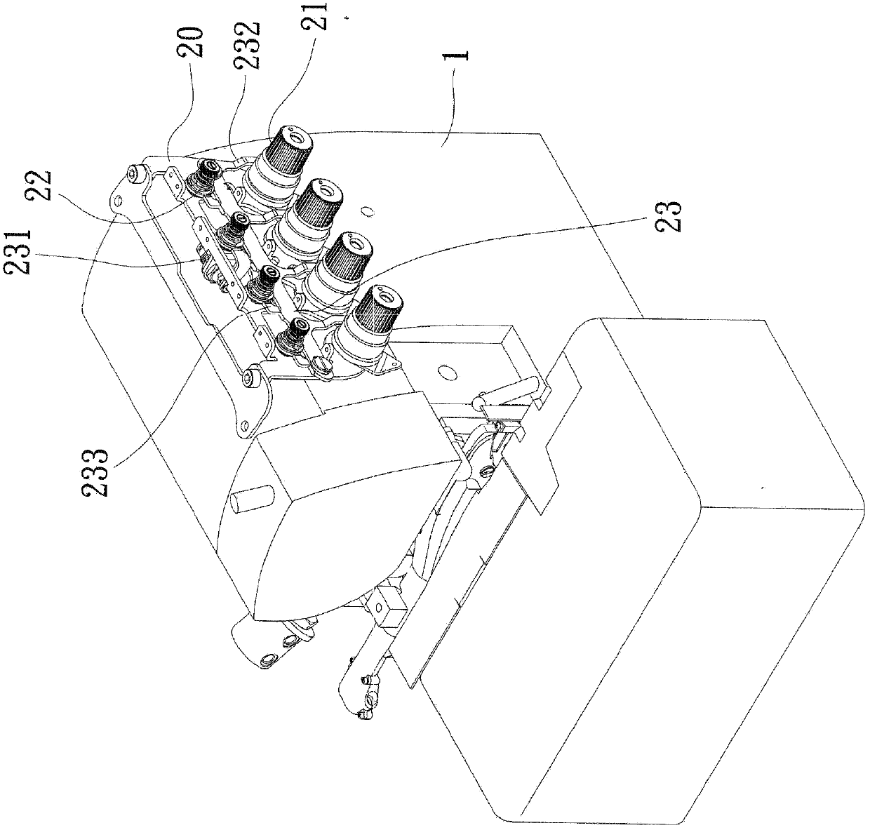 Method for reducing thread using amount during thread shearing of overlock sewing machine